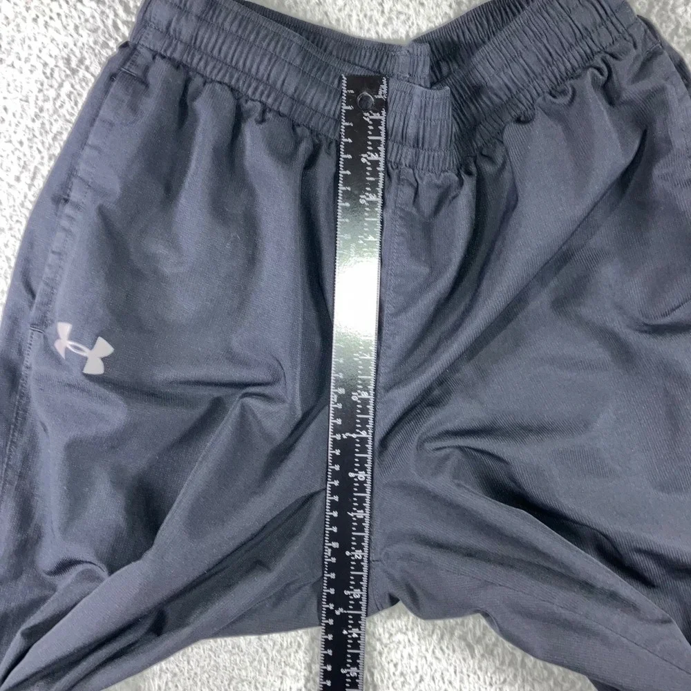 Under Armour Track Pants Men Medium 28x31 Loose Wide Leg Zip Ankle Spellout Logo